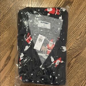 Old Navy Black and Red Santa Pajama Set